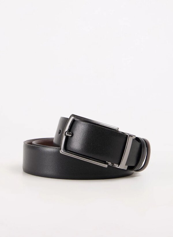 Fabrika Siyah Erkek Kemer Fbk 004 Deri Çift