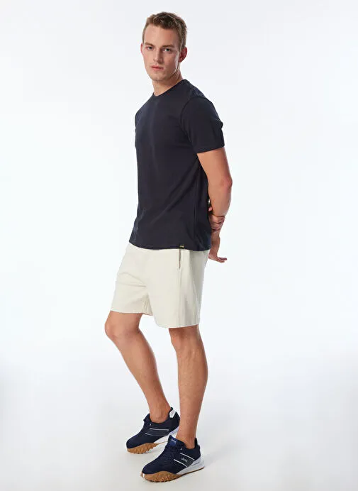 Jeep Lacivert Erkek Bisiklet Yaka Relaxed Baskılı T-Shirt C4SM-TST4600