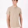 Jeep Taş Erkek Polo Yaka Relaxed Nakışlı Polo T-Shirt C4SM-TST4528