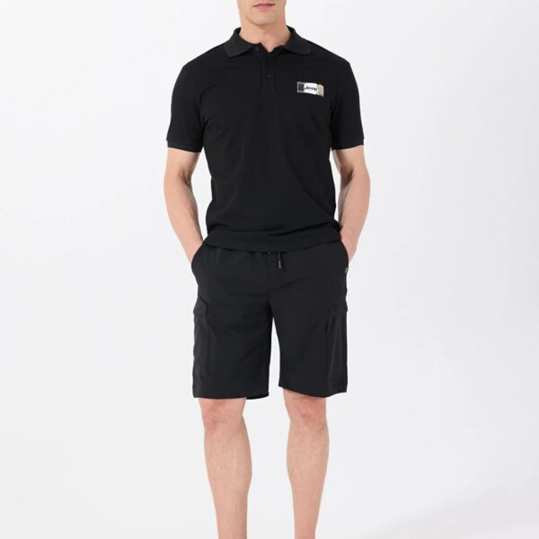 Jeep Siyah Erkek Lastikli   Su İtici - 4 Yöne Esneyen Kargo Şort J4SM-SHT7207