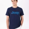Jeep Lacivert Erkek Bisiklet Yaka Relaxed Baskılı T-Shirt J4SM-TST7256