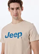 Jeep Lacivert Erkek Bisiklet Yaka Relaxed Baskılı T-Shirt J4SM-TST7256