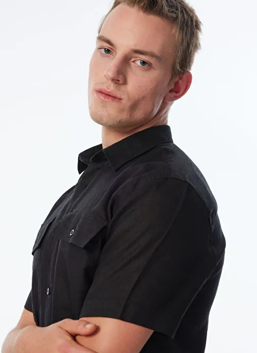 Jeep Siyah Erkek Relaxed Gömlek C4SM-GML4703