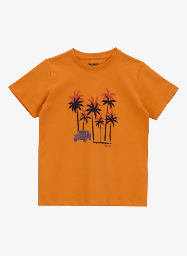 Jeep Turuncu Erkek Çocuk Baskılı T-Shirt J5SB-TST7764