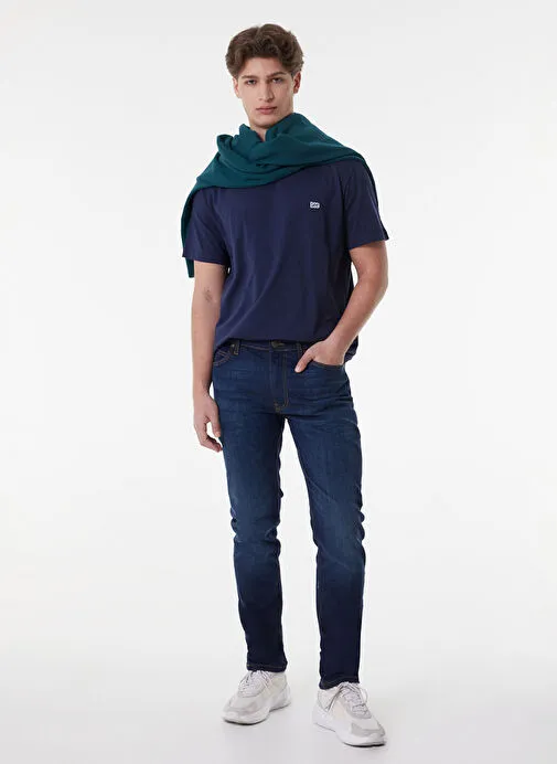Lee Bisiklet Yaka Lacivert Erkek T-Shirt L60UFQ35_ T-shirt