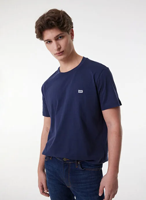 Lee Bisiklet Yaka Lacivert Erkek T-Shirt L60UFQ35_ T-shirt