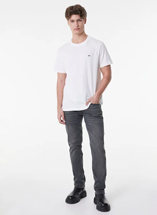 Lee Regular Fit Bisiklet Yaka Beyaz Erkek T-Shirt L60UFQ12