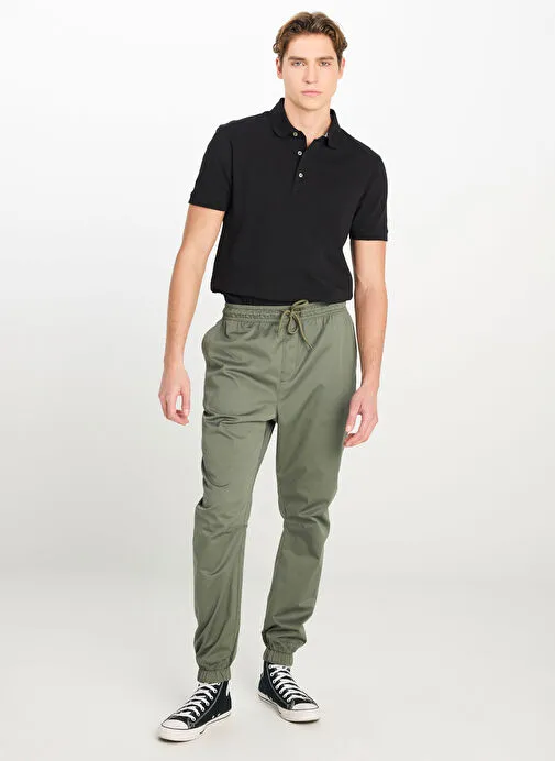 Lee Haki Erkek Regular Fit Pantolon MLM04008801 Jogger Pantolon