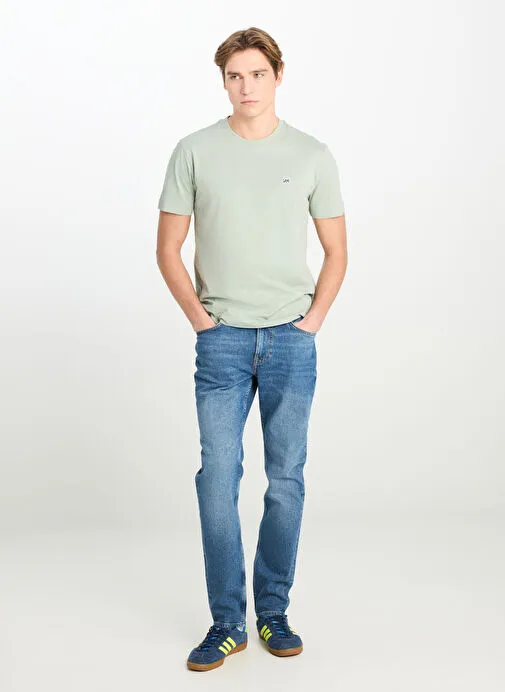 Lee Mavi  Erkek Regular Fit T-Shirt ML60UFQ303 Regular Fit Patch Logo