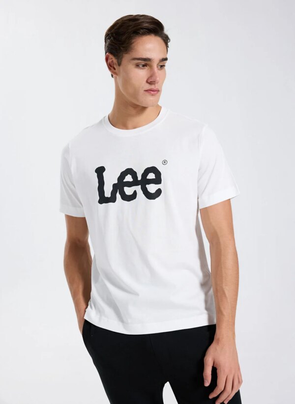 Lee Beyaz Erkek Regular Fit Logo Baskılı T-Shirt ML65QAI12 Regular Fit Grafik