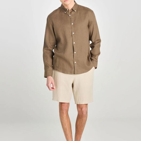 Lee_8684555150_Haki_1_702392e7 Lee Haki Erkek Regular Fit Gömlek L2510549801