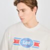Lee Ekru Erkek Relaxed T-Shirt L2510146104 Relax Fit Grafik