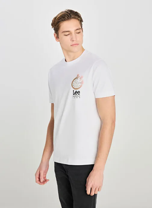Lee Beyaz Erkek Regular Fit T-Shirt L2510322100