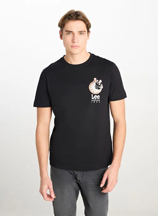 Lee Siyah Erkek Regular Fit T-Shirt L2510322001