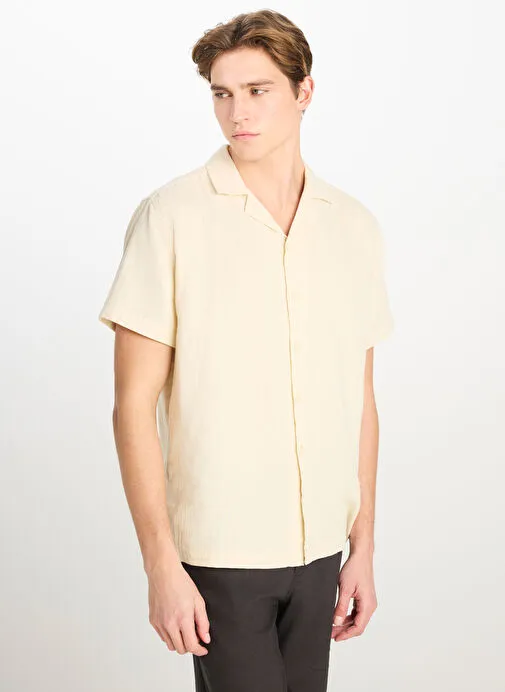 Lee Ekru Erkek Relaxed Gömlek L2510207102 Relaxed Fit Gömlek