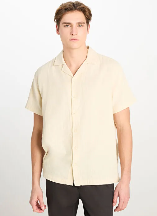 Lee Ekru Erkek Relaxed Gömlek L2510207102 Relaxed Fit Gömlek