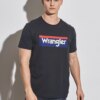 Wrangler W7H4D3Xv6 O Yaka  Regular Fit Baskılı Açık Siyah Erkek T-Shirt
