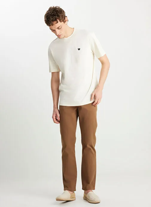 Wrangler Beyaz Erkek Relaxed T-Shirt MW7NM20387742L Relaxed Fit Small
