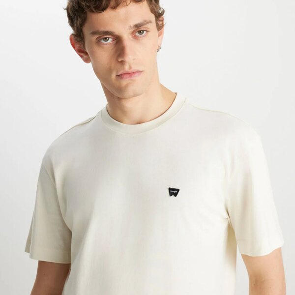 Wrangler Beyaz Erkek Relaxed T-Shirt MW7NM20387742L Relaxed Fit Small
