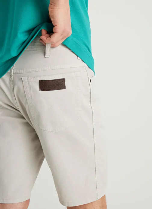 Wrangler Gri Erkek Slim Fit Şort W21120513 5 Cep Non Denim Şort