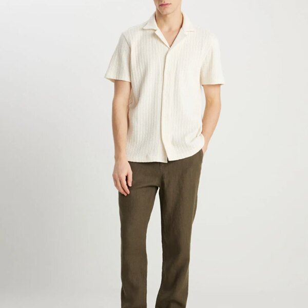 Wrangler Haki Erkek Regular Fit Chino Pantolon W2510479801 Keten Chino Pantolon