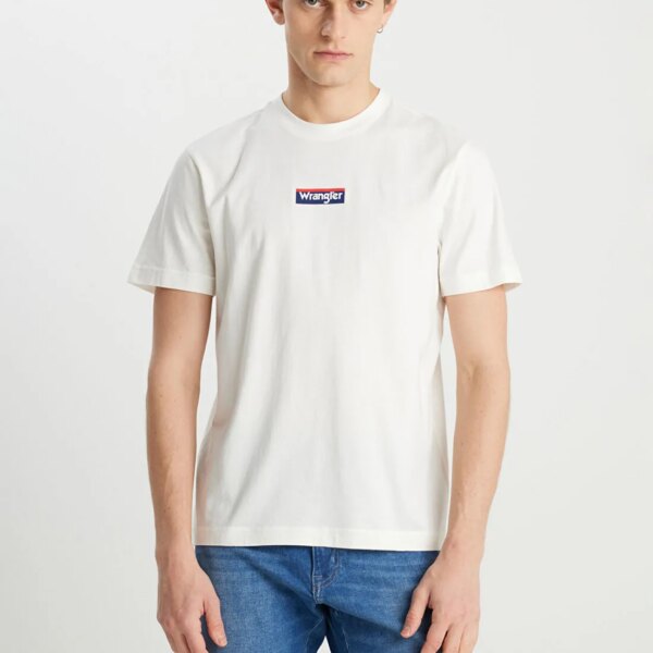 Wrangler Ekru Erkek Regular Fit T-Shirt W2510527102 Regular Fit Small Logo