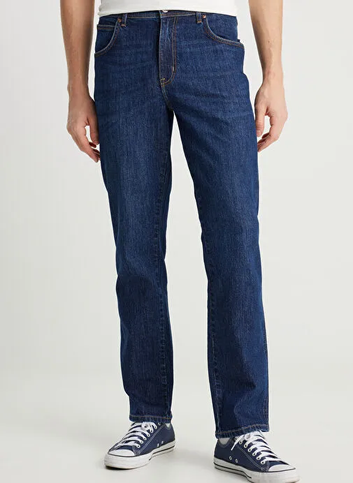 Wrangler Lacivert Erkek  Straight Denim Pantolon W12100018318 Texas
